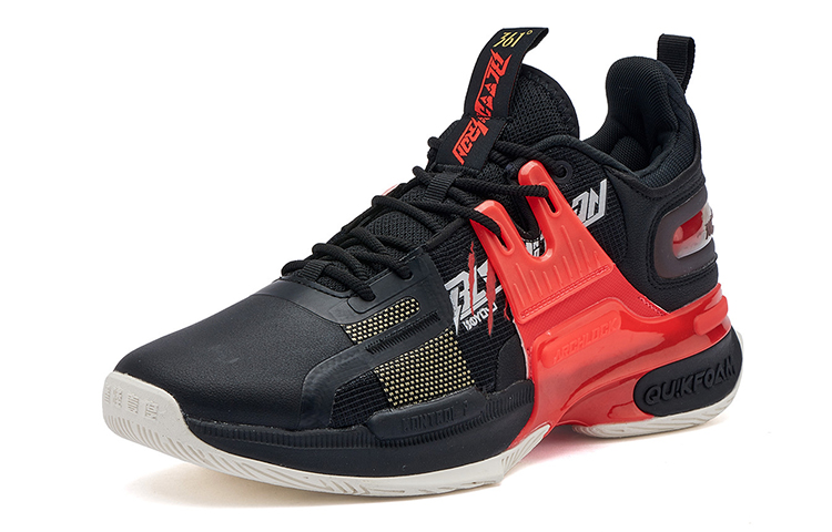 361° Restraint 2 Abrasion Resistant Slip Resistant Low top Performance Basketball Shoes Men’s Black Red