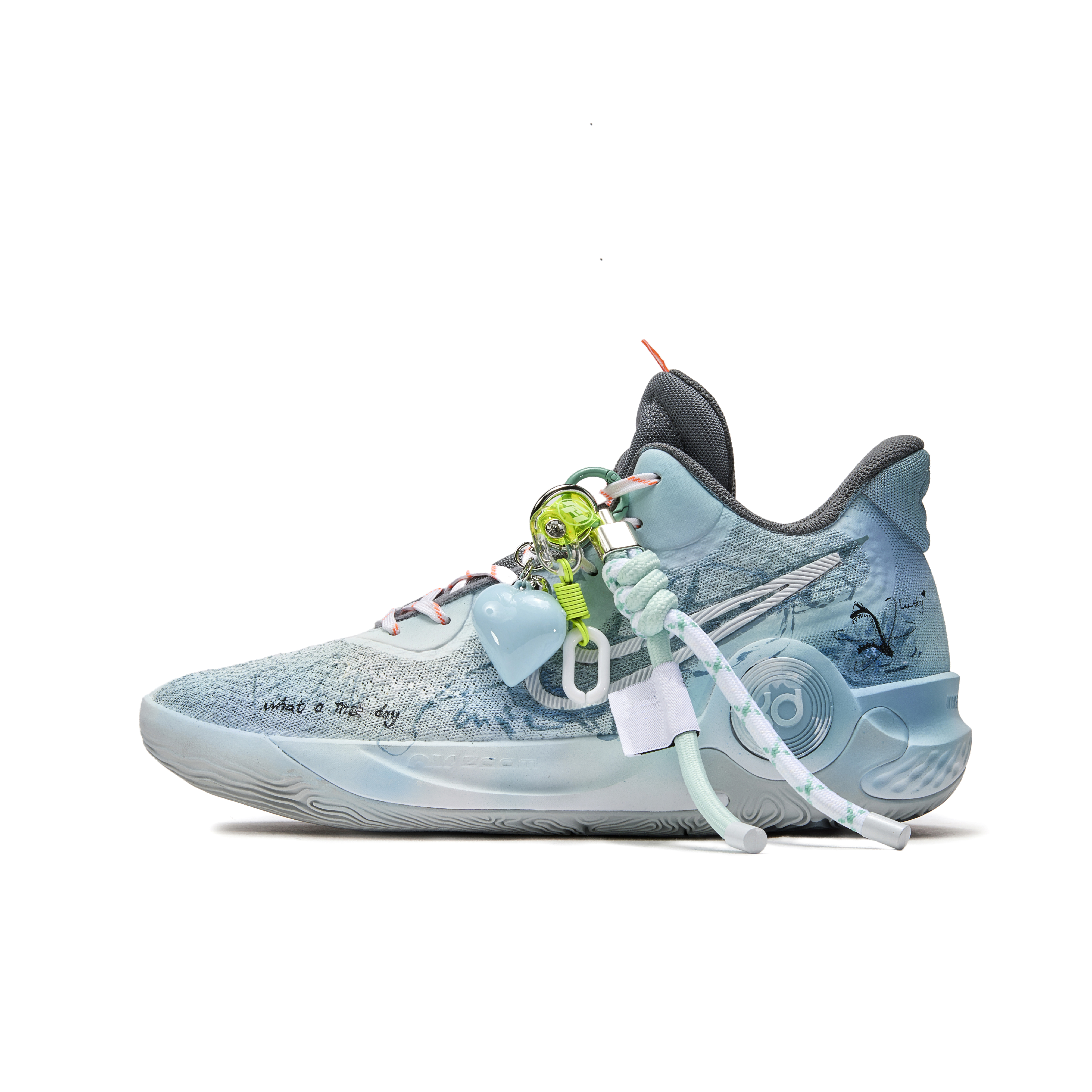 Nike KD Trey 5 IX Cushioning Abrasion Resistant Cushioning, Wear Resistant Mid top Basketball Shoes Unisex Gray Blue