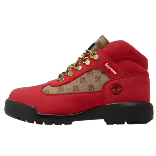 Supreme x Timberland Field Boots Comfortable Ankle Boots Men's Red