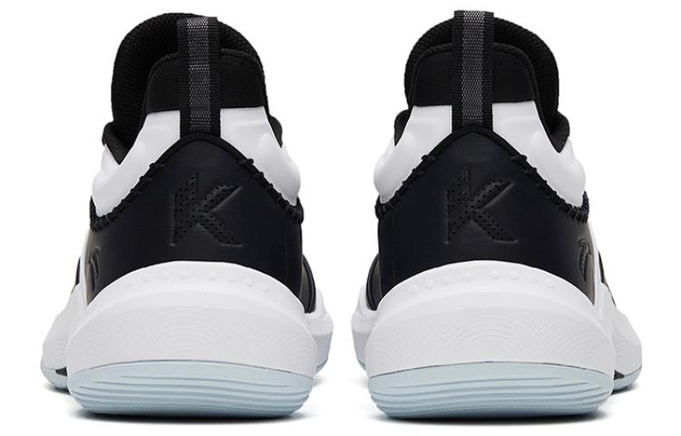 Anta KT Team Cushioning Slip Resistant Abrasion Resistant Low top Basketball Shoes Men’s Black White