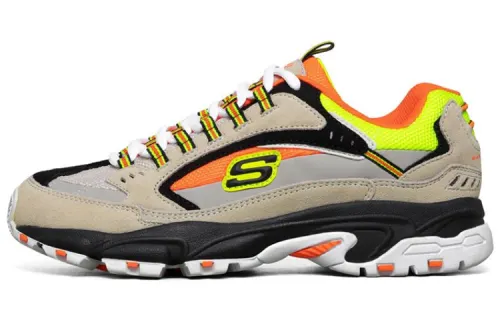 Skechers Stamina Fabric Low top Chunky Sneakers Men's Gray Orange