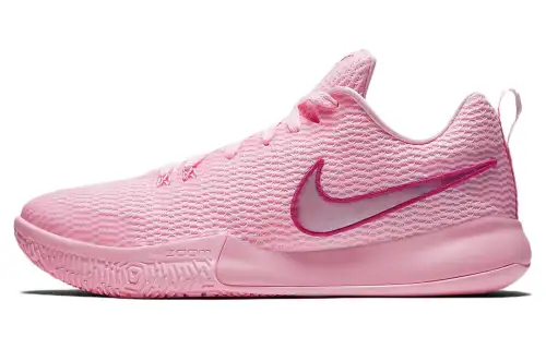 Nike Zoom Live 2 round toe lace-up non-slip lightweight low-top practical basketball shoes men's pink