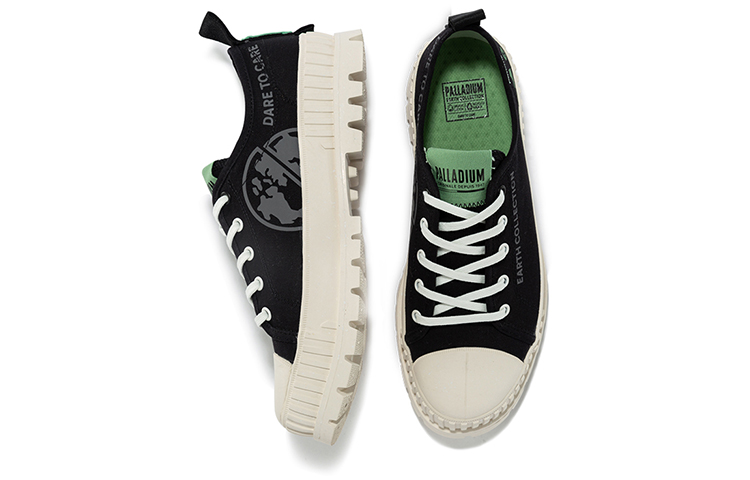Palladium Classic And Versatile Slip Resistant, Abrasion Resistant, Breathable Low top Canvas Shoes Unisex Black