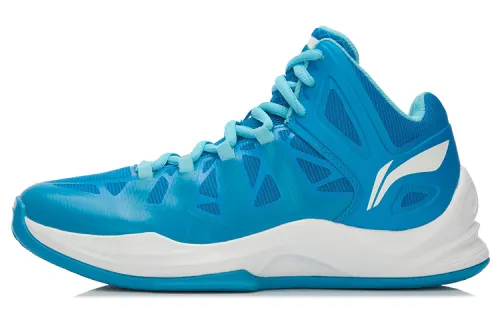 Li Ning Yuqing High top Basketball Shoes Unisex Blue White