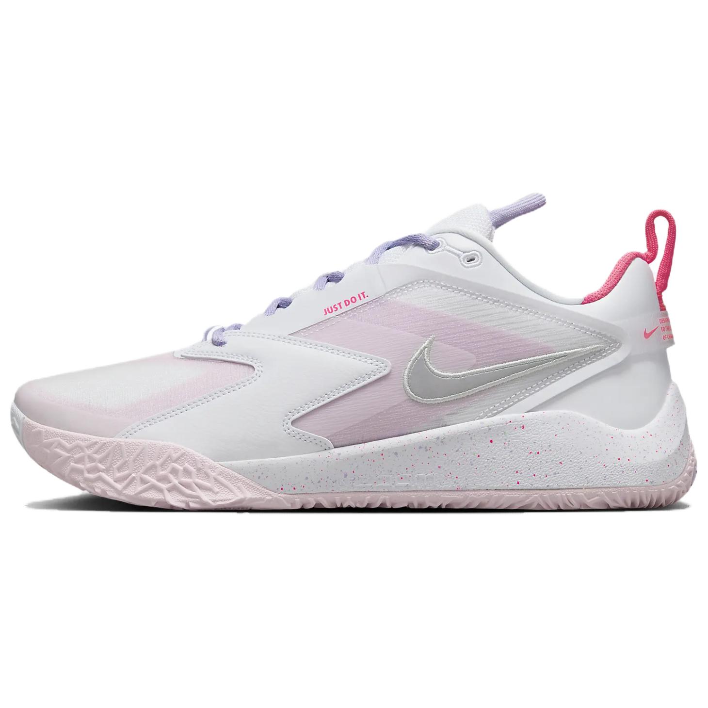 Nike Zoom HyperAce 3 lightweight, comfortable, wear-resistant and breathable volleyball shoes for men and women, white and purple pink