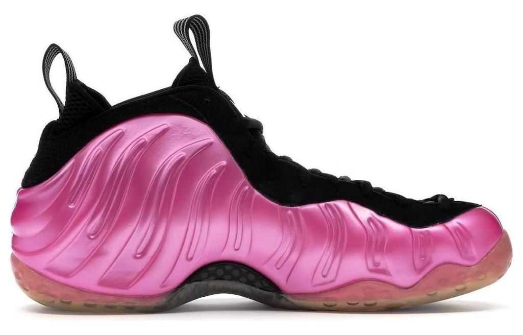 Мужские кроссовки Nike Foamposite One Pearlized Pink OG (розовые) — 粉/黑/白/金属银 — фото 2