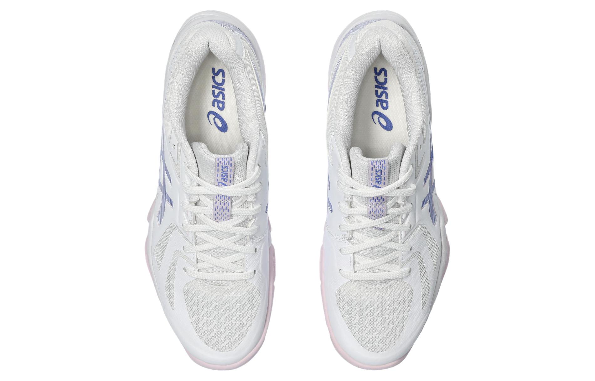 ASICS Blade FF Low top Abrasion Resistant Badminton Shoes Women's White Blue Pink