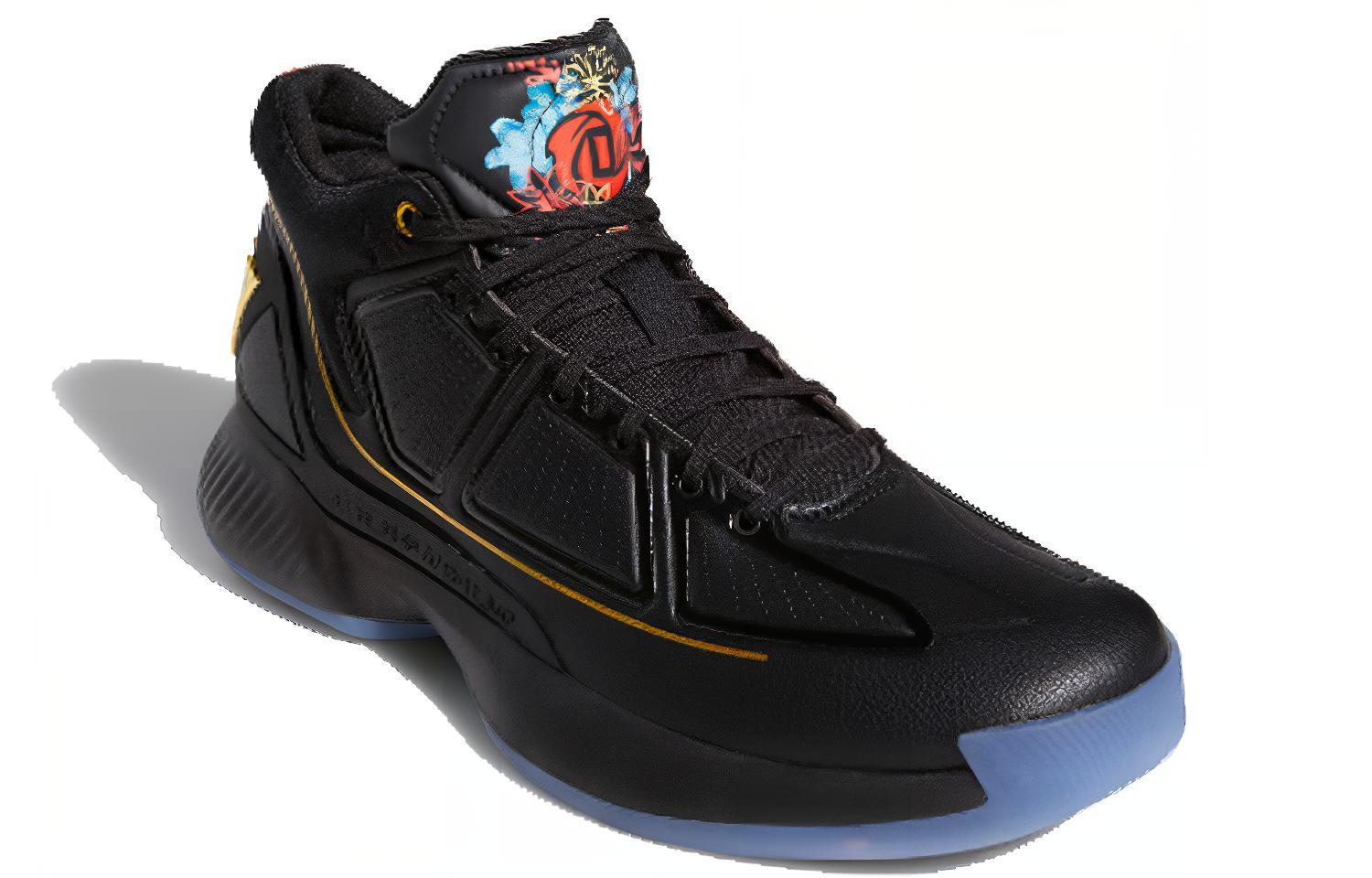 Мужские кроссовки adidas D Rose 10 (черные) — Чёрный — фото 2