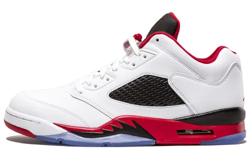 Jordan Air Jordan 5 retro low fire red Rukawa Maple OG model non-slip lightweight low-top retro basketball shoes men's white red