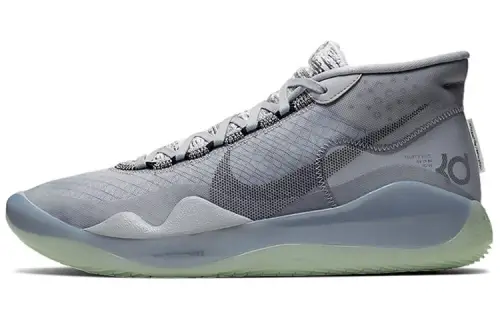 Nike KD 12 Zoom Durant 12 luminous sole, non-slip, wear-resistant and lightweight, middle top practical basketball shoes, men's style, gray