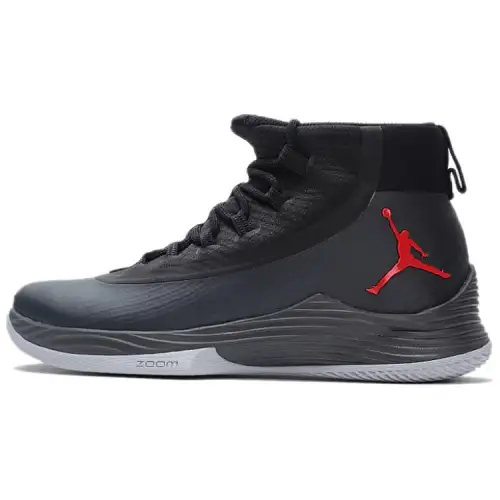 Jordan Ultra Fly 2 Abrasion Resistant High top Basketball Shoes Men's Black Red