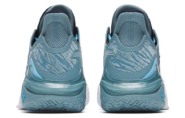 Anta Shock Wave 4 Husky Cushioning Anti-Slip And Wear-Resistant Low-Top Performance Basketball Shoes Blue White