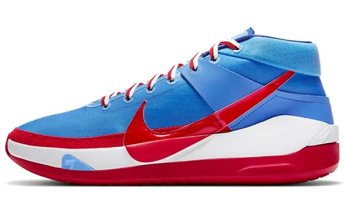 Nike KD 13 TPU tie-dye, middle-top practical basketball shoes, same style as men and women, blue, red, yellow