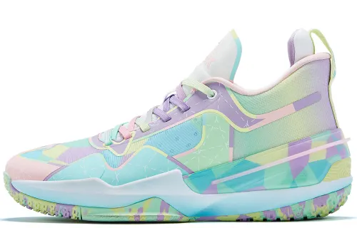 PEAK Flash 3 Mid top Basketball Shoes Women's Ocean Blue Purple