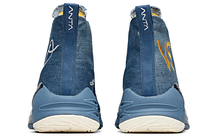 Anta KT4 Thompson Lovs Textile, Synthetic Leather Coverage High top Basketball Shoes Men’s Blue