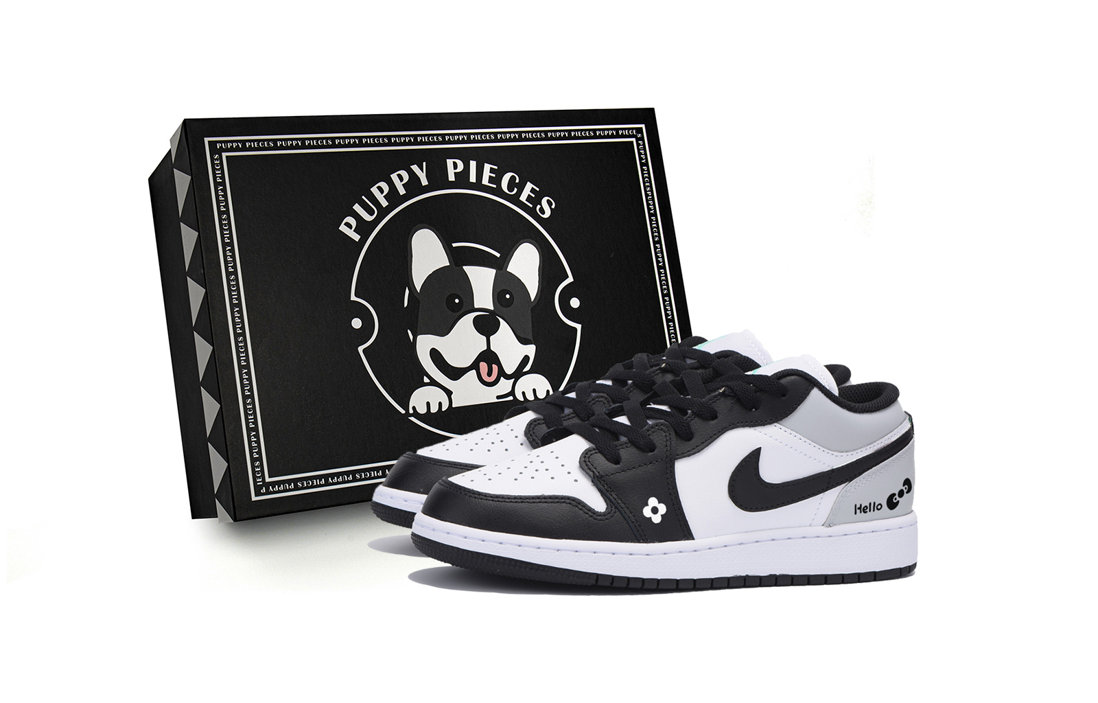 Jordan Air Jordan 1 Sweet, Cool, And Vintage, Special Shoe Box Low top Vintage Basketball Shoes Men’s White Dark Gray