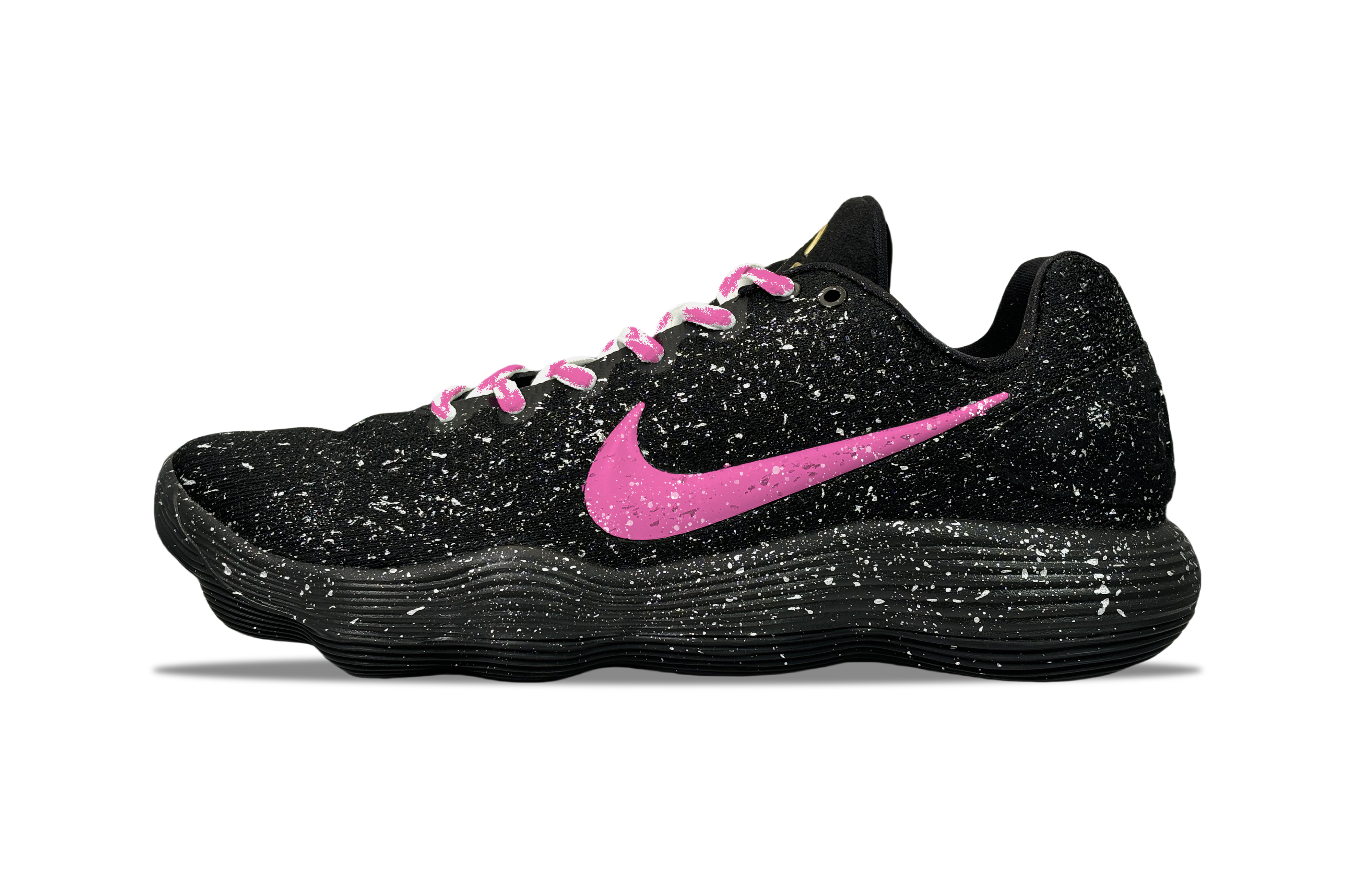 Nike Hyperdunk 2017 YDCC Galaxy Baby’s Breath Box Abrasion Resistant Low top Basketball Shoes Unisex Black Pink