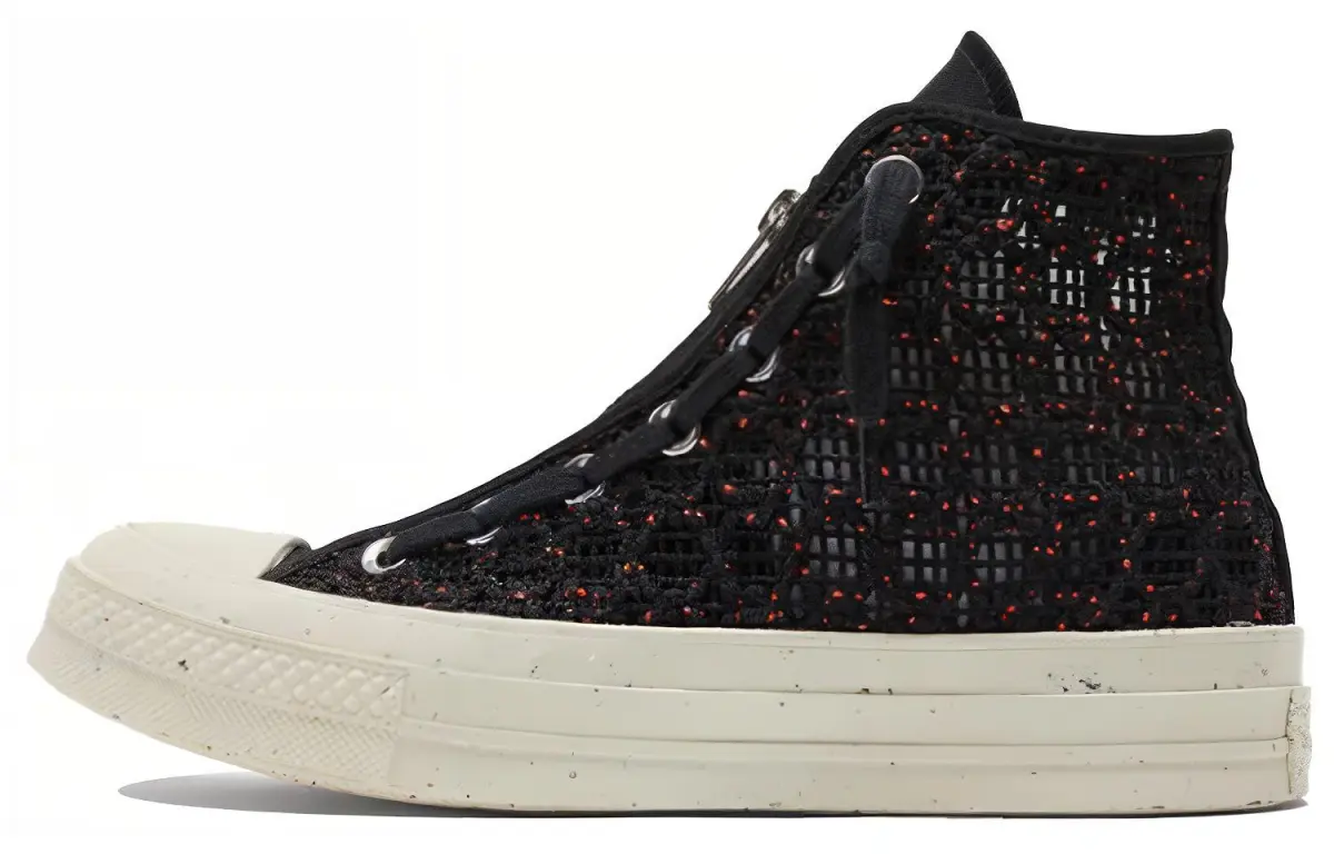 Chuck 70 Wmns Converse High 'Speckled Black Crochet' Women's