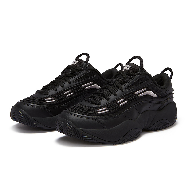 FILA FUSION FIRE Flame Shoes Coverage Low top Vintage Basketball Shoes Men’s Black