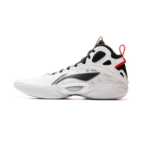 Li Ning Yushuai 19 Carbon Core Basketball Shoes Men's Mid Top White Black