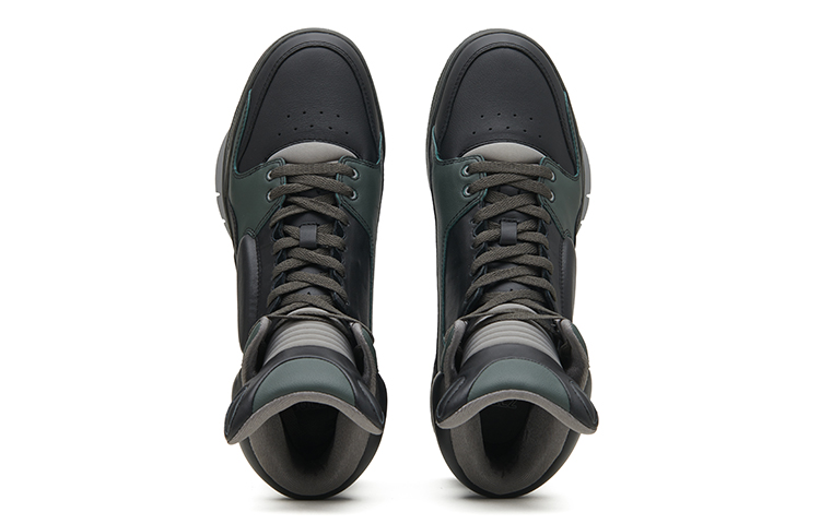 EQLZ EQUALIZER 1980 High top Vintage Basketball Shoes Unisex Black Agate