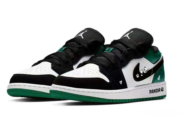 Jordan Air Jordan 1 Chinese Style, Effortless Giant Panda, Trendy Vintage Abrasion Resistant Abrasion Resistant Low top