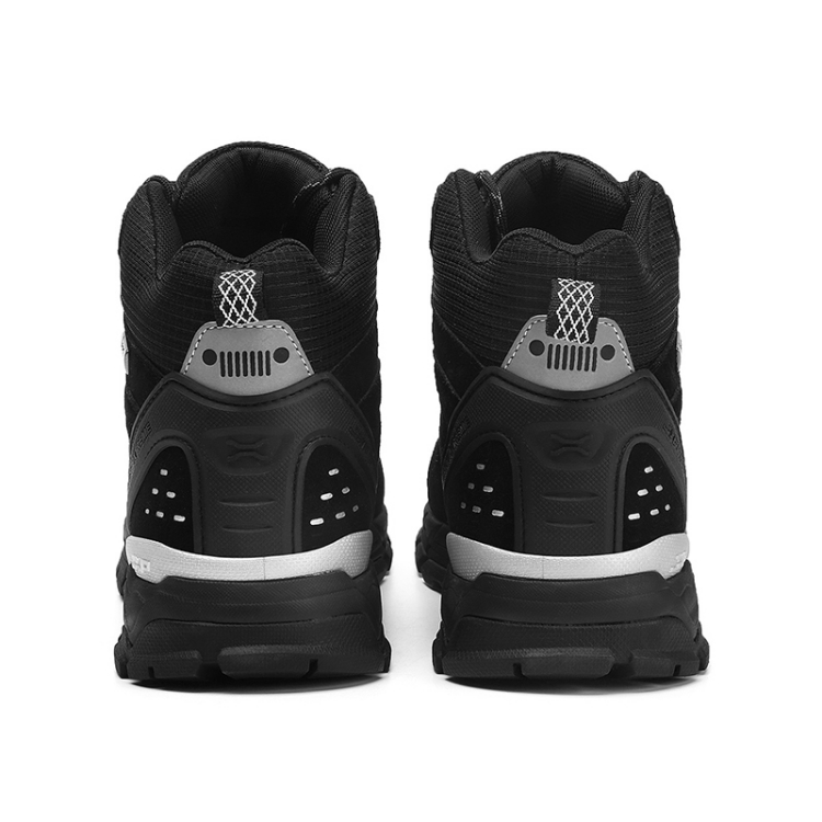 Jeep Cow Leather, Textile Mid top Outdoor Shoes Men’s Black