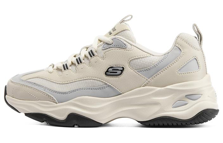 Женские кроссовки Skechers D'LITES 4.0 (бежево-черные)