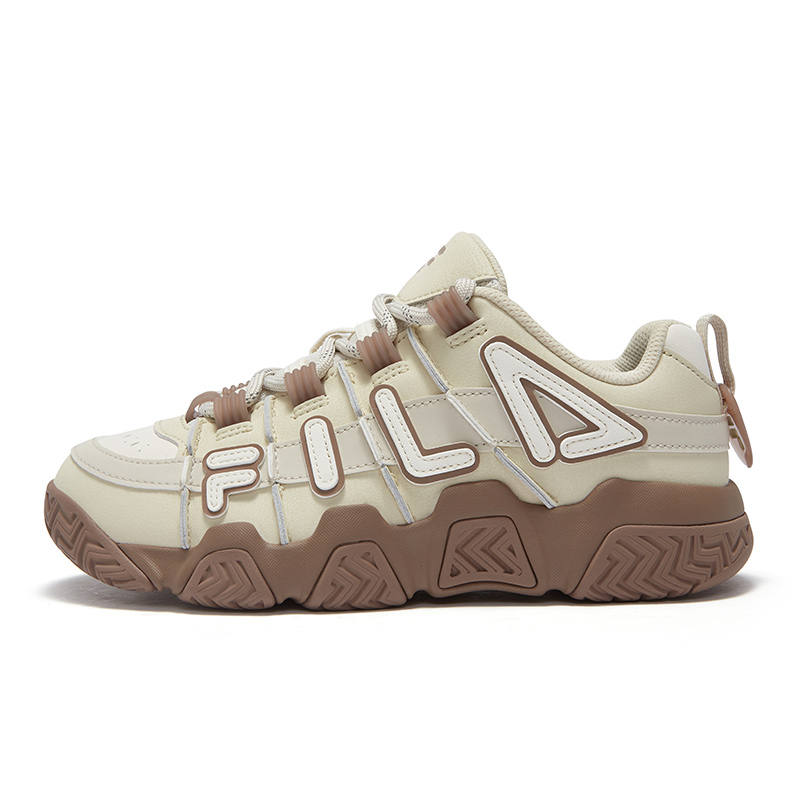 FILA FUSION BUSTER Puffy Shoes Low top Vintage Basketball Shoes Women’s Yellow Gray
