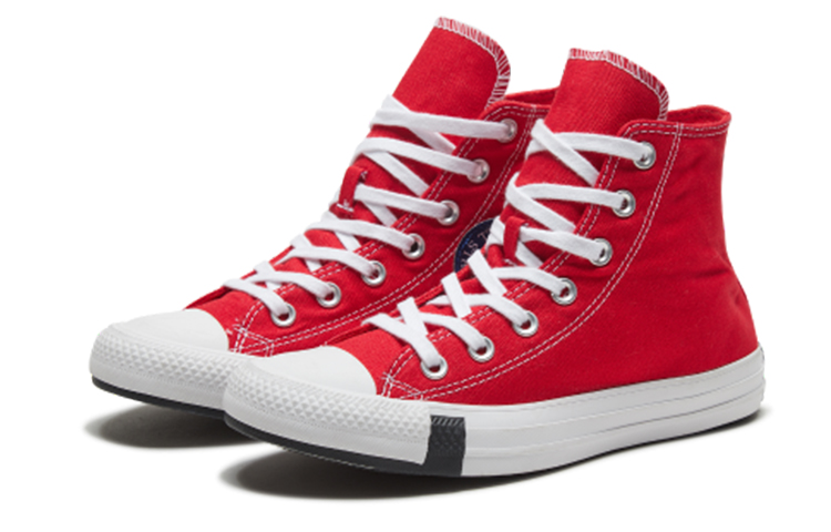 Кеды Converse Chuck Taylor All Star "Logo Play University Red" (красно-белые) — Красный / белый — фото 3