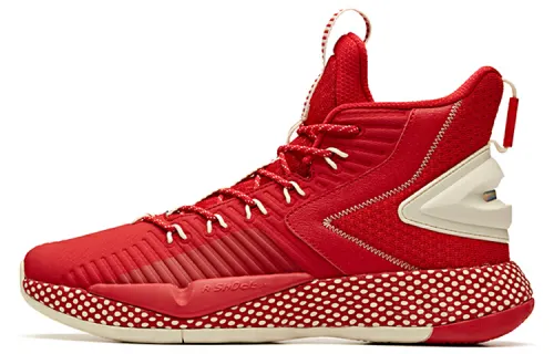 ANTA Basketball Shoes Men's Mid Top Red White