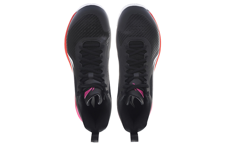 Li Ning Sprint SE Textile, Synthetic Leather, TPU Abrasion Resistant Support Low top Badminton Shoes Unisex Black