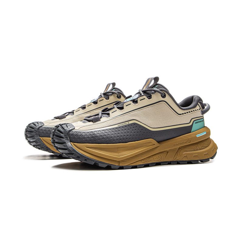 Li Ning Outdoor CF Tracing Low top Outdoor Hiking Shoes Unisex Khaki