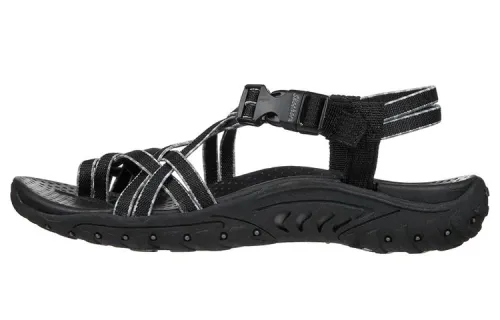 Skechers Reggae Fun Fabric Beach Sandals Women's Black