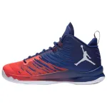 Jordan Super.Fly 5 Cushioning, Wear Resistant Mid top Basketball Shoes Men's Blue Orange