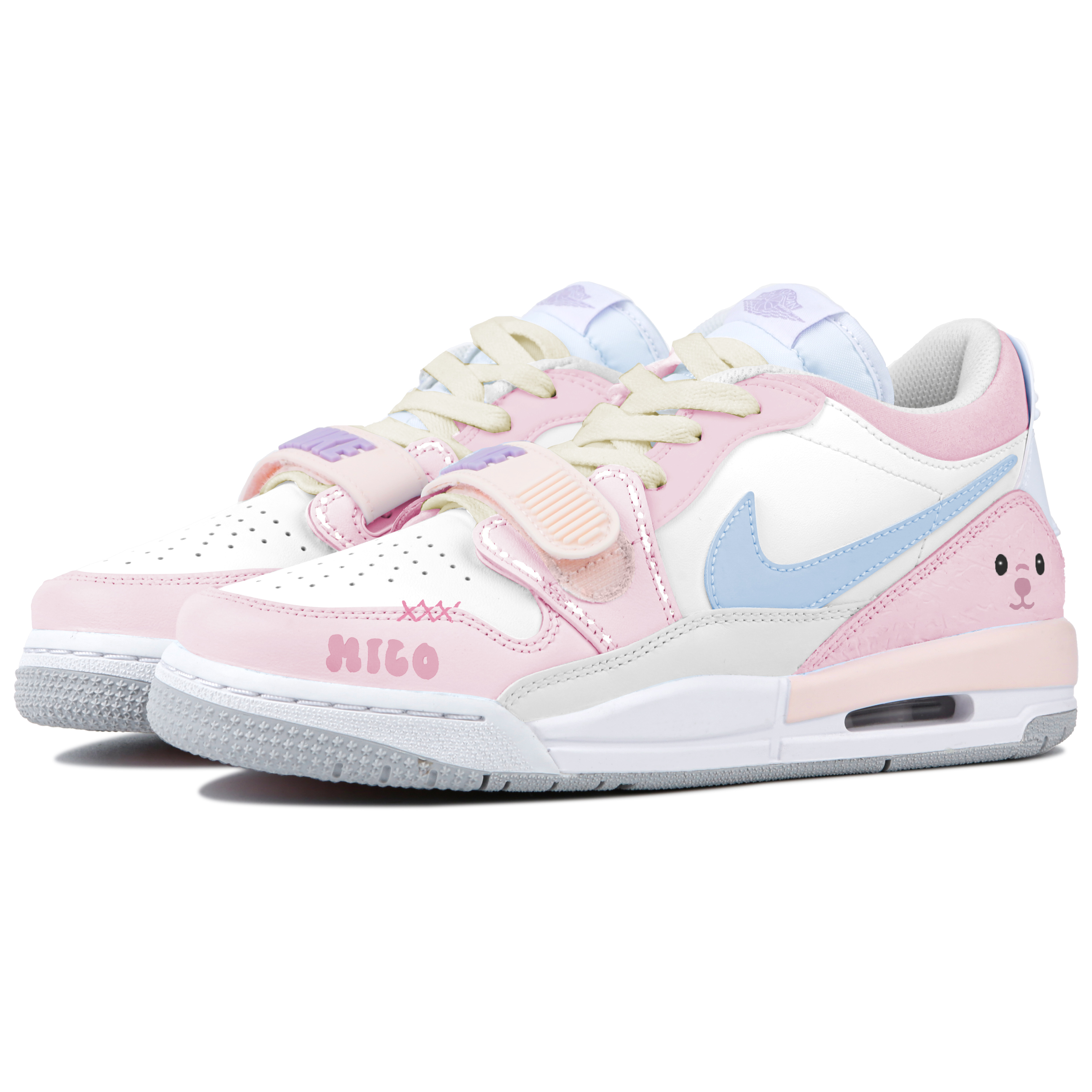 Jordan Legacy 312 Abrasion Resistant Low top Vintage Basketball Shoes Unisex Pink