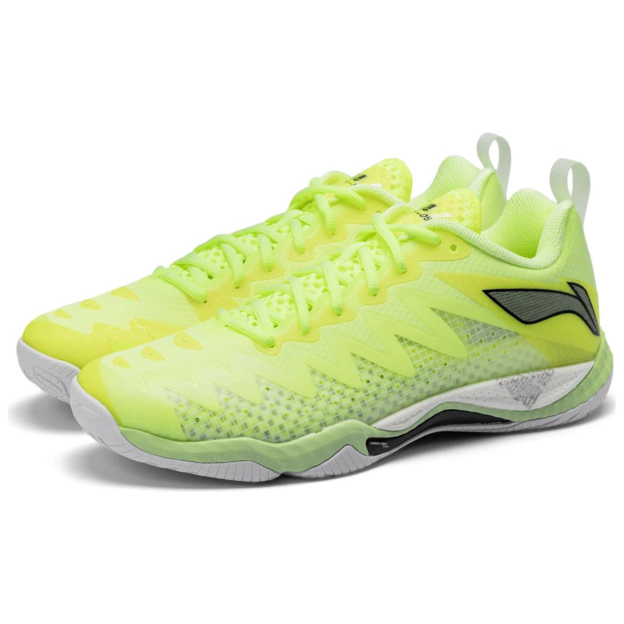 Li Ning Falcon 5 Cushioning Slip Resistant Rebound Low top Badminton Shoes Unisex Fluorescent Yellow Green