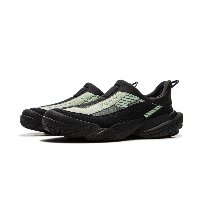 Li Ning Outdoor CF Tracing, Hiking Lite Low top Outdoor Hiking Shoes Unisex Black Green