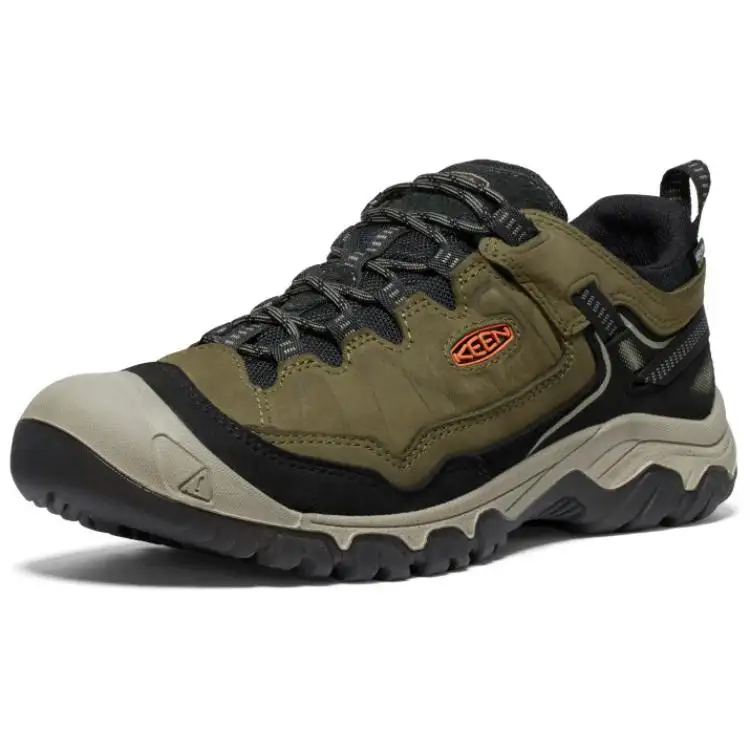 Keen Targhee Cushioning Slip Resistant Abrasion Resistant Low top Hiking Shoes Men's Green Black