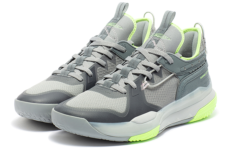 361° Burning Fight 3.0 Basketball Shoes Men’s Low Top Light Gray