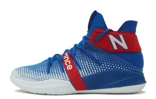 New Balance NB OMN1S Leonard fabric trendy sports high-top retro basketball shoes men's red and blue
