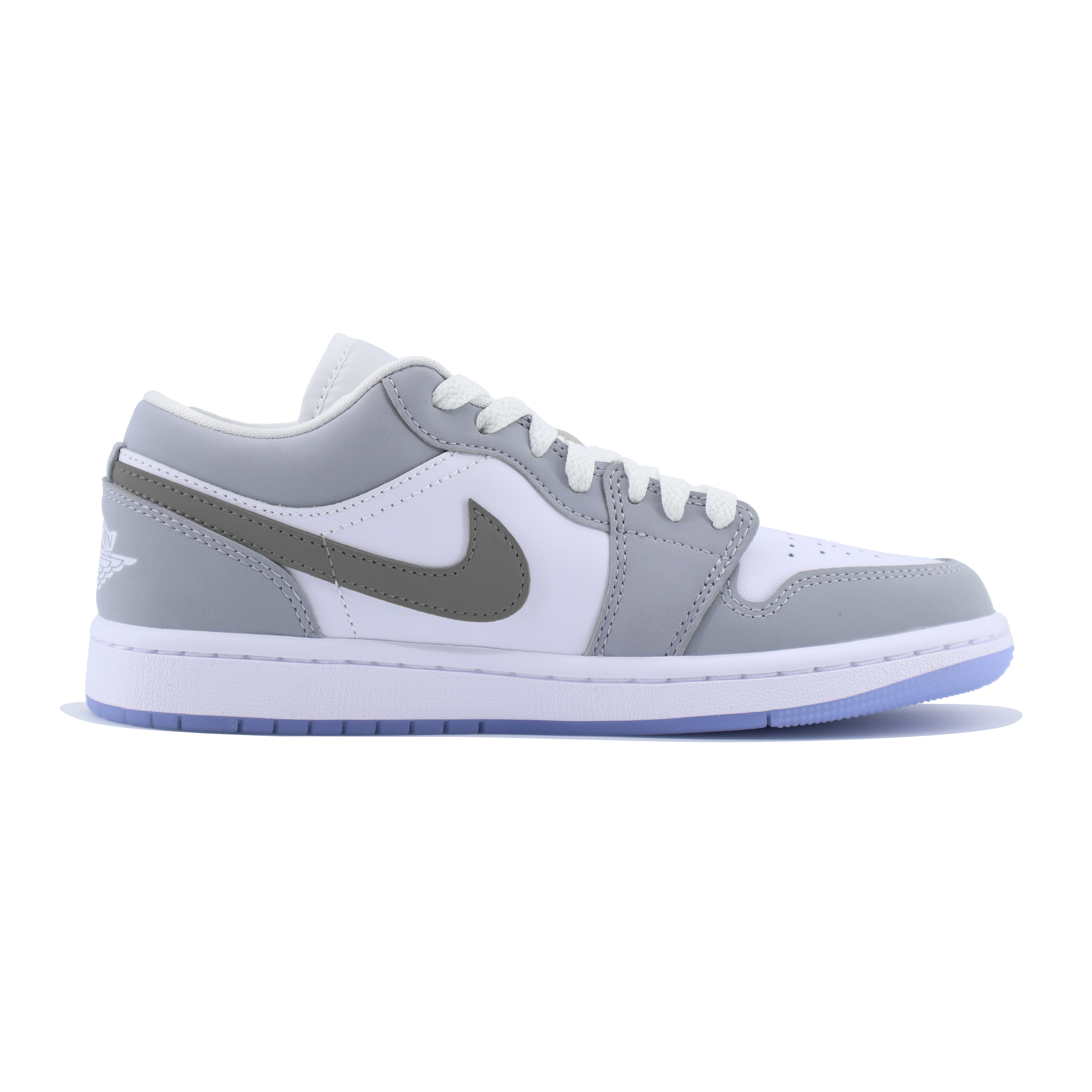 Jordan Air Jordan 1 Slip Resistant Abrasion Resistant Low top Vintage Basketball Shoes Women’s Gray White