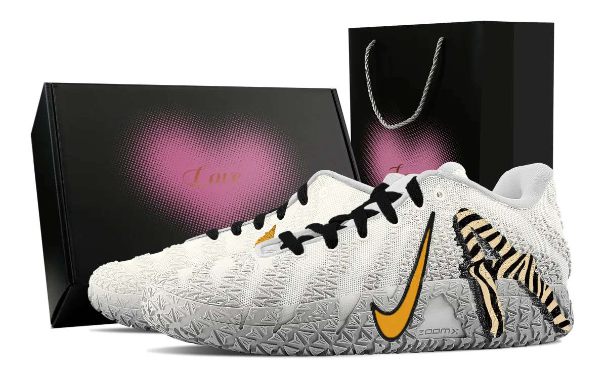 Nike Ja Morant 3 Tiger Print, Heart Box Abrasion Resistant Low top Basketball Shoes Unisex Light Beige