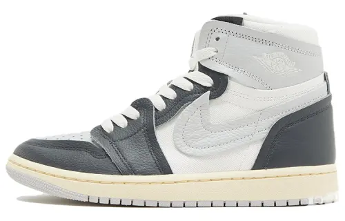 Jordan Air Jordan 1 Abrasion Resistant High top Vintage Basketball Shoes Men's Gray White