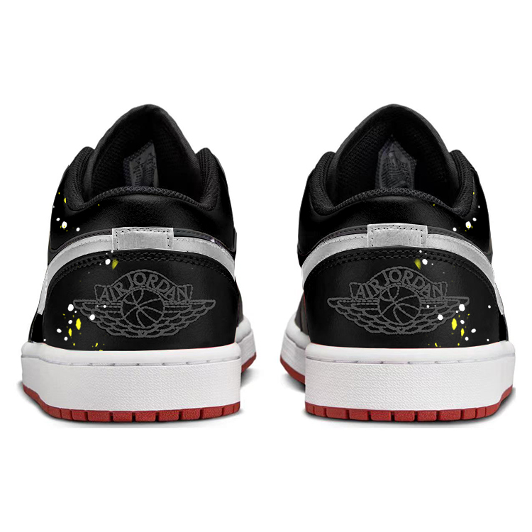 Jordan Air Jordan 1 Slip Resistant Abrasion Resistant Low top Vintage Basketball Shoes Men’s Black White