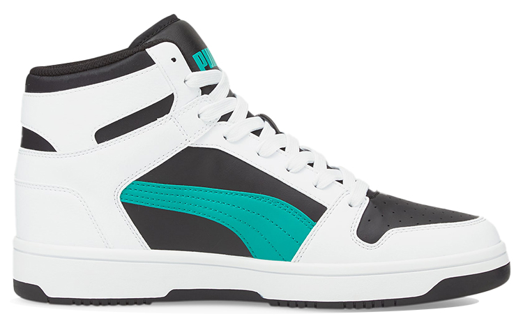 PUMA Unisex Rebound LayUp Mid Top Black/White/Green