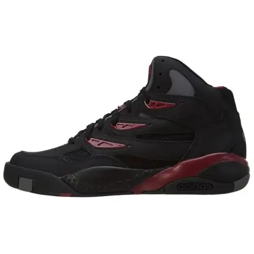 Adidas Mutombo 2 Originals Basketball Shoe round toe lace-up shock-absorbing, non-slip, wear-resistant wrapping, high-top basketball shoes, same style for men and women, black