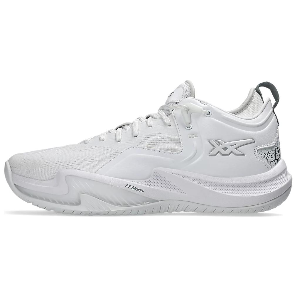 Asics Nove Surge Abrasion Resistant Low top Basketball Shoes Unisex White Silver