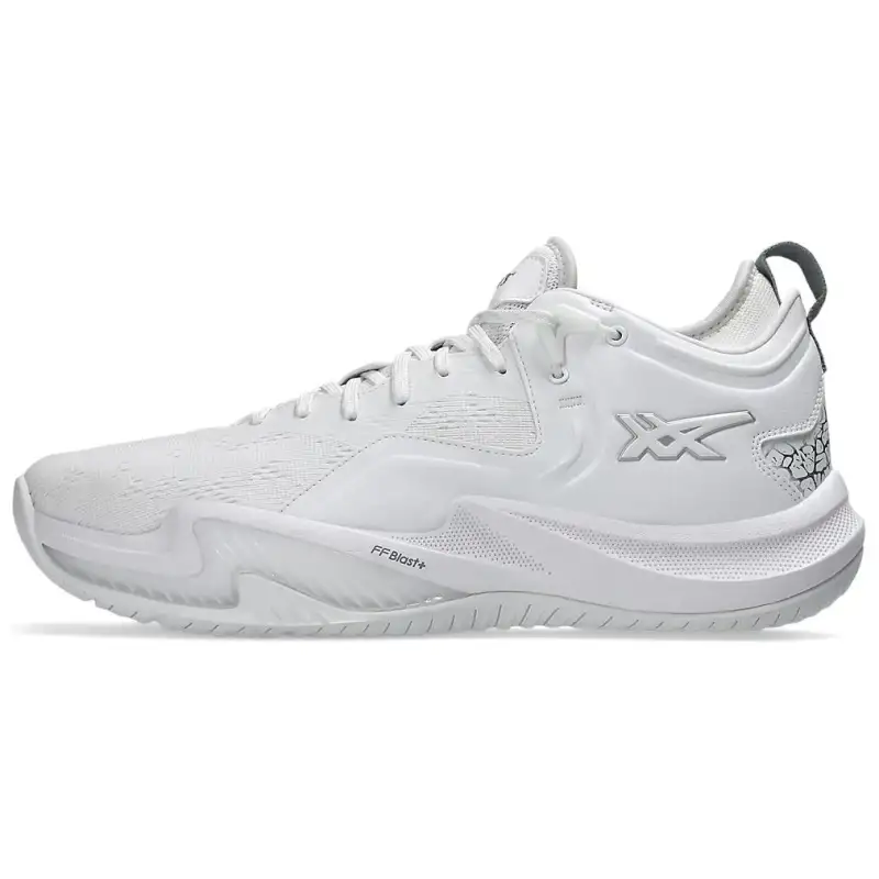 Asics Nove Surge Abrasion Resistant Low top Basketball Shoes Unisex White Silver