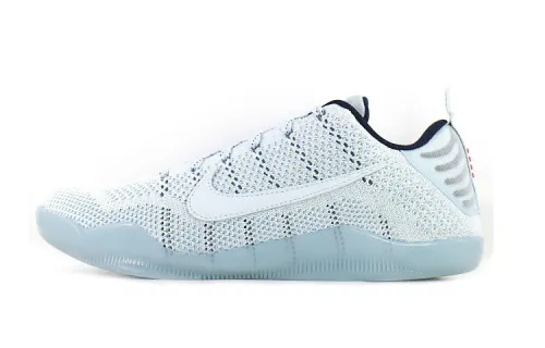 Nike Kobe 11 Elite Low Pale Horse Kobe 11 OG model round toe lace-up shock-absorbing, non-slip and wear-resistant low-top practical basketball shoes men's blue gray
